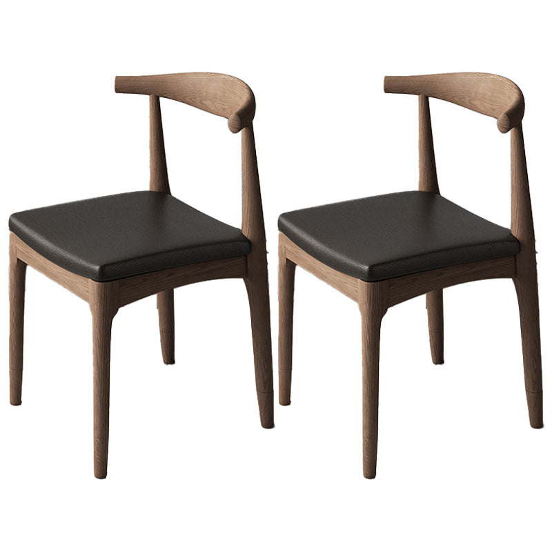 Modern Side Dining Chairs Wooden Dining Chairs for Dining Room Walnut 2 Piece Set Clearhalo 'Dining Chairs' 'Dining Tables & Seating' 'dining_chair' 'furn' 'furn_dining_chair' 'Furniture' 'furniture_dining_chair' 'Kitchen & Dining Furniture' 5082014