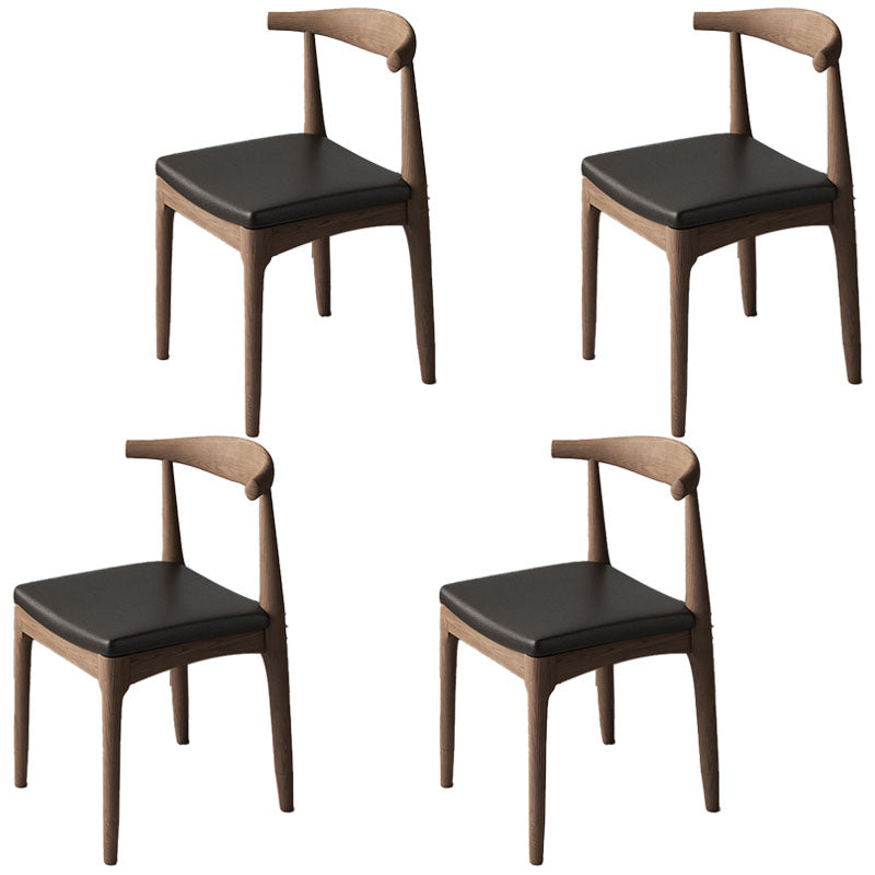 Modern Side Dining Chairs Wooden Dining Chairs for Dining Room Walnut 4 Piece Set Clearhalo 'Dining Chairs' 'Dining Tables & Seating' 'dining_chair' 'furn' 'furn_dining_chair' 'Furniture' 'furniture_dining_chair' 'Kitchen & Dining Furniture' 5082017