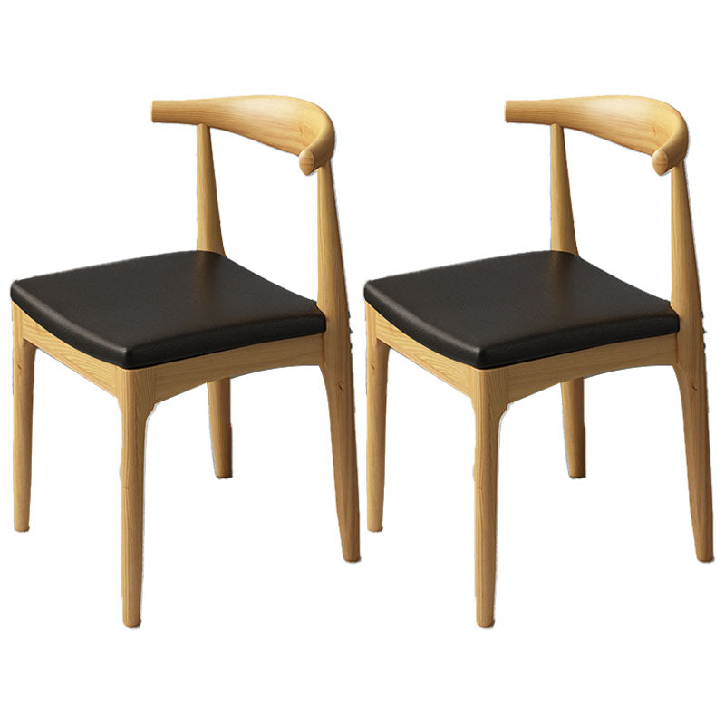 Modern Side Dining Chairs Wooden Dining Chairs for Dining Room Brown 2 Piece Set Clearhalo 'Dining Chairs' 'Dining Tables & Seating' 'dining_chair' 'furn' 'furn_dining_chair' 'Furniture' 'furniture_dining_chair' 'Kitchen & Dining Furniture' 5082020