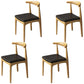Modern Side Dining Chairs Wooden Dining Chairs for Dining Room Brown 4 Piece Set Clearhalo 'Dining Chairs' 'Dining Tables & Seating' 'dining_chair' 'furn' 'furn_dining_chair' 'Furniture' 'furniture_dining_chair' 'Kitchen & Dining Furniture' 5082022