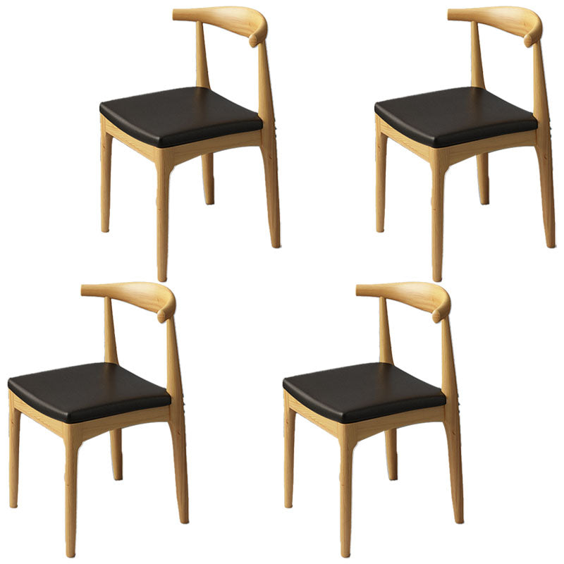 Modern Side Dining Chairs Wooden Dining Chairs for Dining Room Brown 4 Piece Set Clearhalo 'Dining Chairs' 'Dining Tables & Seating' 'dining_chair' 'furn' 'furn_dining_chair' 'Furniture' 'furniture_dining_chair' 'Kitchen & Dining Furniture' 5082022
