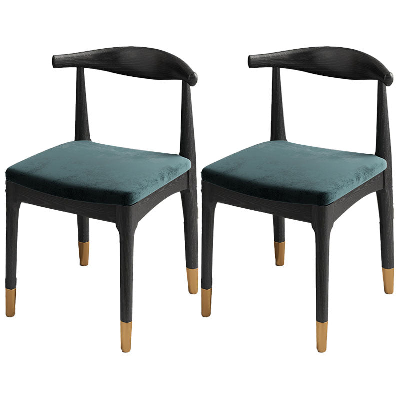 Modern Side Dining Chairs Wooden Dining Chairs for Dining Room Black 2 Piece Set Clearhalo 'Dining Chairs' 'Dining Tables & Seating' 'dining_chair' 'furn' 'furn_dining_chair' 'Furniture' 'furniture_dining_chair' 'Kitchen & Dining Furniture' 5082027