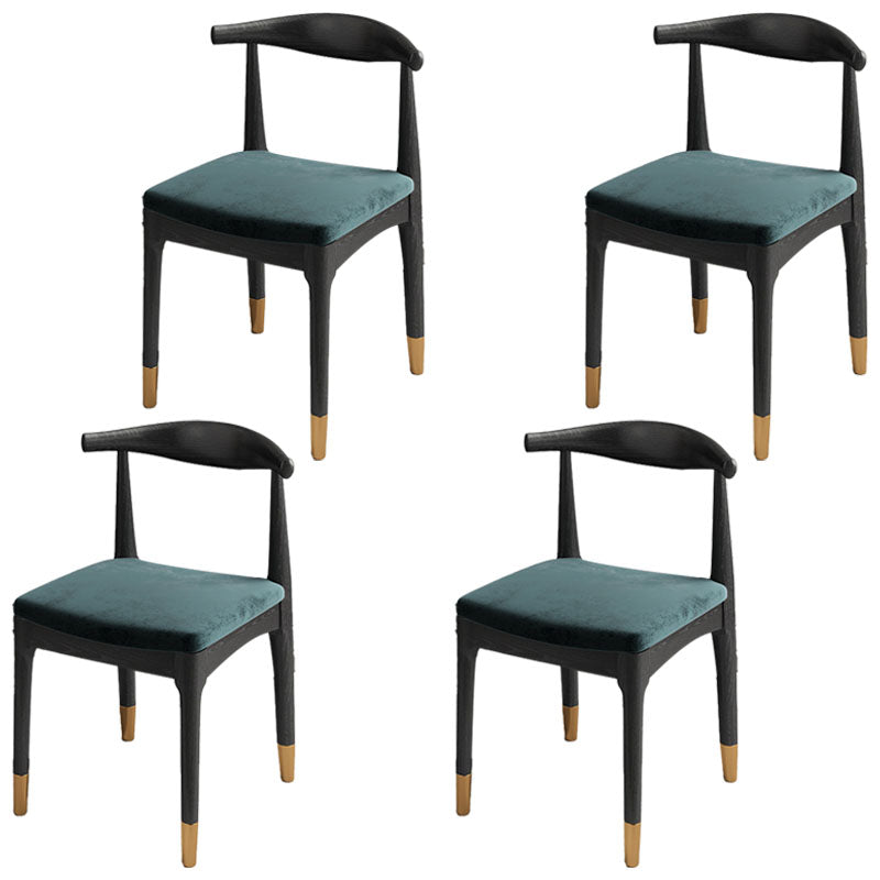 Modern Side Dining Chairs Wooden Dining Chairs for Dining Room Black 4 Piece Set Clearhalo 'Dining Chairs' 'Dining Tables & Seating' 'dining_chair' 'furn' 'furn_dining_chair' 'Furniture' 'furniture_dining_chair' 'Kitchen & Dining Furniture' 5082028