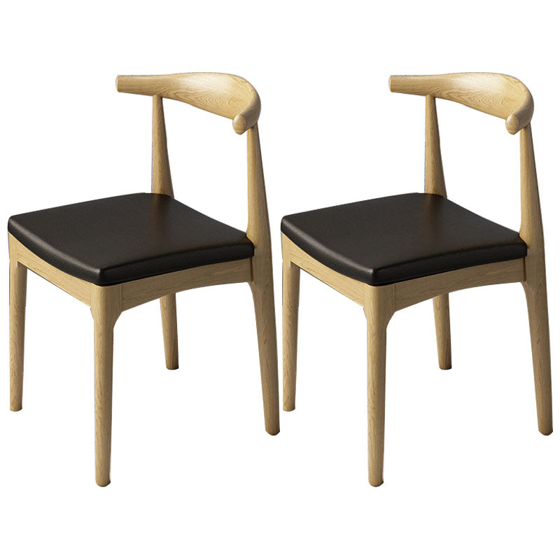 Modern Side Dining Chairs Wooden Dining Chairs for Dining Room Wood 2 Piece Set Clearhalo 'Dining Chairs' 'Dining Tables & Seating' 'dining_chair' 'furn' 'furn_dining_chair' 'Furniture' 'furniture_dining_chair' 'Kitchen & Dining Furniture' 5082032