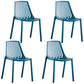 Contemporary Plastic Side Chair Slat Back Kitchen Dining Room Chair Blue 4 Piece Set Clearhalo 'Dining Chairs' 'Dining Tables & Seating' 'dining_chair' 'furn' 'furn_dining_chair' 'Furniture' 'furniture_dining_chair' 'Kitchen & Dining Furniture' 5082060