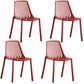 Contemporary Plastic Side Chair Slat Back Kitchen Dining Room Chair Red 4 Piece Set Clearhalo 'Dining Chairs' 'Dining Tables & Seating' 'dining_chair' 'furn' 'furn_dining_chair' 'Furniture' 'furniture_dining_chair' 'Kitchen & Dining Furniture' 5082062