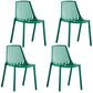 Contemporary Plastic Side Chair Slat Back Kitchen Dining Room Chair Green 4 Piece Set Clearhalo 'Dining Chairs' 'Dining Tables & Seating' 'dining_chair' 'furn' 'furn_dining_chair' 'Furniture' 'furniture_dining_chair' 'Kitchen & Dining Furniture' 5082066