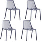 Contemporary Plastic Side Chair Slat Back Kitchen Dining Room Chair Grey 4 Piece Set Clearhalo 'Dining Chairs' 'Dining Tables & Seating' 'dining_chair' 'furn' 'furn_dining_chair' 'Furniture' 'furniture_dining_chair' 'Kitchen & Dining Furniture' 5082068