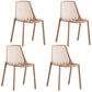 Contemporary Plastic Side Chair Slat Back Kitchen Dining Room Chair Coffee 4 Piece Set Clearhalo 'Dining Chairs' 'Dining Tables & Seating' 'dining_chair' 'furn' 'furn_dining_chair' 'Furniture' 'furniture_dining_chair' 'Kitchen & Dining Furniture' 5082070