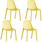 Contemporary Plastic Side Chair Slat Back Kitchen Dining Room Chair Yellow 4 Piece Set Clearhalo 'Dining Chairs' 'Dining Tables & Seating' 'dining_chair' 'furn' 'furn_dining_chair' 'Furniture' 'furniture_dining_chair' 'Kitchen & Dining Furniture' 5082072