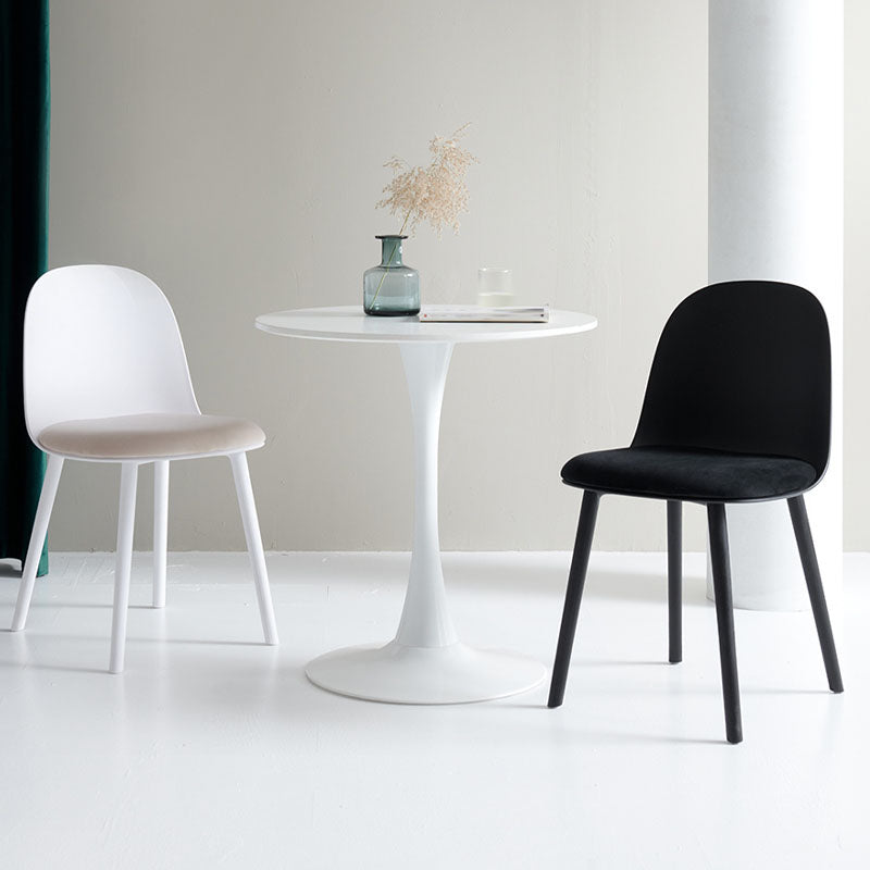 Upholstered Dining Chair Modern Style Plastic Side Chair for Dining Room Clearhalo 'Dining Chairs' 'Dining Tables & Seating' 'dining_chair' 'furn' 'furn_dining_chair' 'Furniture' 'furniture_dining_chair' 'Kitchen & Dining Furniture' 5082082