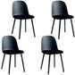 Upholstered Dining Chair Modern Style Plastic Side Chair for Dining Room Black 4 Piece Set Clearhalo 'Dining Chairs' 'Dining Tables & Seating' 'dining_chair' 'furn' 'furn_dining_chair' 'Furniture' 'furniture_dining_chair' 'Kitchen & Dining Furniture' 5082093