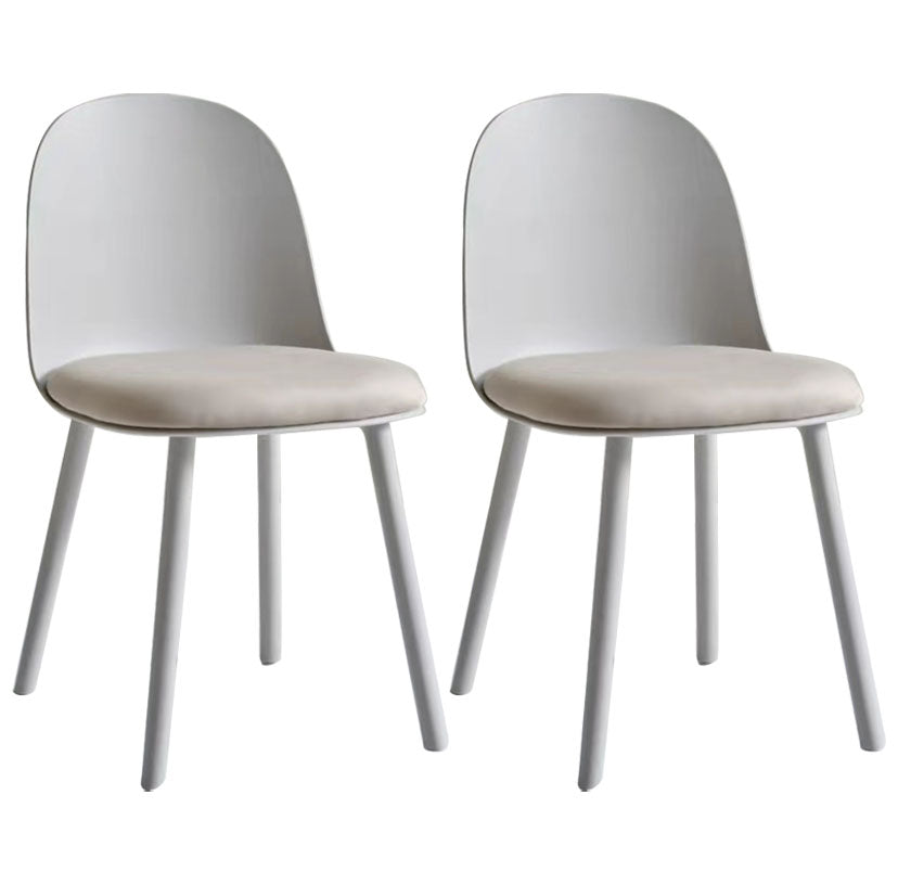 Upholstered Dining Chair Modern Style Plastic Side Chair for Dining Room Grey 2 Piece Set Clearhalo 'Dining Chairs' 'Dining Tables & Seating' 'dining_chair' 'furn' 'furn_dining_chair' 'Furniture' 'furniture_dining_chair' 'Kitchen & Dining Furniture' 5082100