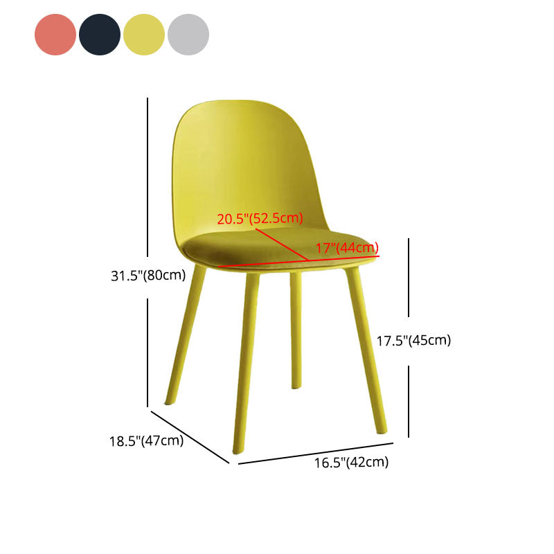 Upholstered Dining Chair Modern Style Plastic Side Chair for Dining Room Clearhalo 'Dining Chairs' 'Dining Tables & Seating' 'dining_chair' 'furn' 'furn_dining_chair' 'Furniture' 'furniture_dining_chair' 'Kitchen & Dining Furniture' 5082102