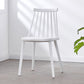 Plastic Contemporary Side Chair Slat Back Kitchen Dining Room Chair White 1 Piece Clearhalo 'Dining Chairs' 'Dining Tables & Seating' 'dining_chair' 'furn' 'furn_dining_chair' 'Furniture' 'furniture_dining_chair' 'Kitchen & Dining Furniture' 5082109