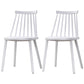 Plastic Contemporary Side Chair Slat Back Kitchen Dining Room Chair White 2 Piece Set Clearhalo 'Dining Chairs' 'Dining Tables & Seating' 'dining_chair' 'furn' 'furn_dining_chair' 'Furniture' 'furniture_dining_chair' 'Kitchen & Dining Furniture' 5082112