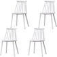 Plastic Contemporary Side Chair Slat Back Kitchen Dining Room Chair White 4 Piece Set Clearhalo 'Dining Chairs' 'Dining Tables & Seating' 'dining_chair' 'furn' 'furn_dining_chair' 'Furniture' 'furniture_dining_chair' 'Kitchen & Dining Furniture' 5082114