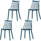 Plastic Contemporary Side Chair Slat Back Kitchen Dining Room Chair Peacock Blue 4 Piece Set Clearhalo 'Dining Chairs' 'Dining Tables & Seating' 'dining_chair' 'furn' 'furn_dining_chair' 'Furniture' 'furniture_dining_chair' 'Kitchen & Dining Furniture' 5082125