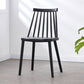 Plastic Contemporary Side Chair Slat Back Kitchen Dining Room Chair Black 1 Piece Clearhalo 'Dining Chairs' 'Dining Tables & Seating' 'dining_chair' 'furn' 'furn_dining_chair' 'Furniture' 'furniture_dining_chair' 'Kitchen & Dining Furniture' 5082126