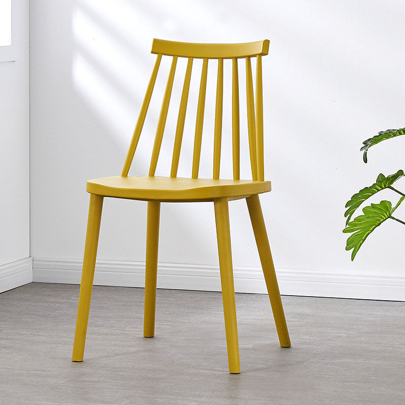 Plastic Contemporary Side Chair Slat Back Kitchen Dining Room Chair Ginger 1 Piece Clearhalo 'Dining Chairs' 'Dining Tables & Seating' 'dining_chair' 'furn' 'furn_dining_chair' 'Furniture' 'furniture_dining_chair' 'Kitchen & Dining Furniture' 5082129