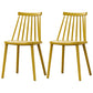 Plastic Contemporary Side Chair Slat Back Kitchen Dining Room Chair Ginger 2 Piece Set Clearhalo 'Dining Chairs' 'Dining Tables & Seating' 'dining_chair' 'furn' 'furn_dining_chair' 'Furniture' 'furniture_dining_chair' 'Kitchen & Dining Furniture' 5082130