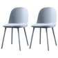 Upholstered Dining Chair Glam Style Plastic Side Chair for Dining Room Grey Velvet 2 Piece Set Clearhalo 'Dining Chairs' 'Dining Tables & Seating' 'dining_chair' 'furn' 'furn_dining_chair' 'Furniture' 'furniture_dining_chair' 'Kitchen & Dining Furniture' 5082148