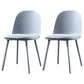 Upholstered Dining Chair Glam Style Plastic Side Chair for Dining Room Grey Faux Leather 2 Piece Set Clearhalo 'Dining Chairs' 'Dining Tables & Seating' 'dining_chair' 'furn' 'furn_dining_chair' 'Furniture' 'furniture_dining_chair' 'Kitchen & Dining Furniture' 5082154