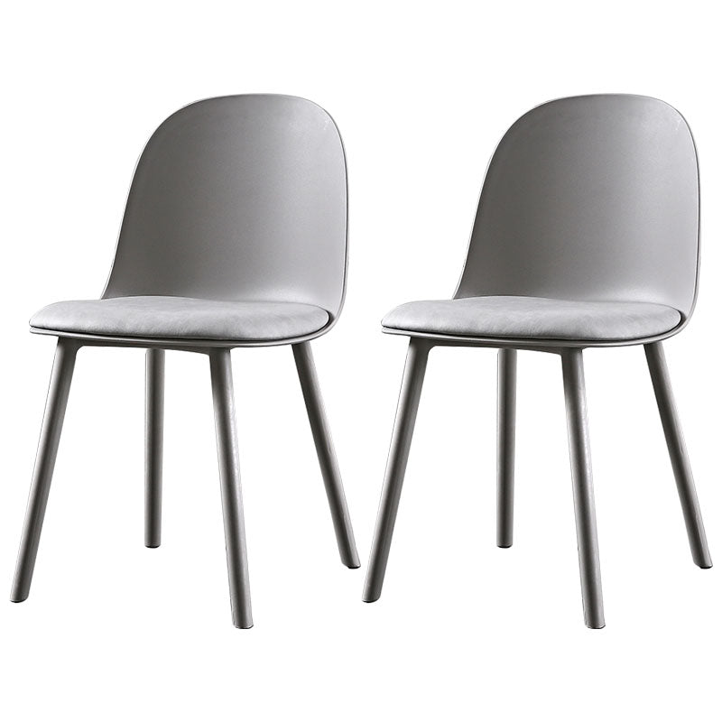 Upholstered Dining Chair Glam Style Plastic Side Chair for Dining Room Light Gray Fabric 2 Piece Set Clearhalo 'Dining Chairs' 'Dining Tables & Seating' 'dining_chair' 'furn' 'furn_dining_chair' 'Furniture' 'furniture_dining_chair' 'Kitchen & Dining Furniture' 5082162