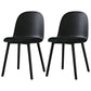 Upholstered Dining Chair Glam Style Plastic Side Chair for Dining Room Black Velvet 2 Piece Set Clearhalo 'Dining Chairs' 'Dining Tables & Seating' 'dining_chair' 'furn' 'furn_dining_chair' 'Furniture' 'furniture_dining_chair' 'Kitchen & Dining Furniture' 5082165