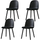 Upholstered Dining Chair Glam Style Plastic Side Chair for Dining Room Black Velvet 4 Piece Set Clearhalo 'Dining Chairs' 'Dining Tables & Seating' 'dining_chair' 'furn' 'furn_dining_chair' 'Furniture' 'furniture_dining_chair' 'Kitchen & Dining Furniture' 5082166