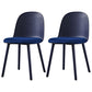 Upholstered Dining Chair Glam Style Plastic Side Chair for Dining Room Blue Velvet 2 Piece Set Clearhalo 'Dining Chairs' 'Dining Tables & Seating' 'dining_chair' 'furn' 'furn_dining_chair' 'Furniture' 'furniture_dining_chair' 'Kitchen & Dining Furniture' 5082168