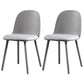 Upholstered Dining Chair Glam Style Plastic Side Chair for Dining Room Light Gray Faux Leather 2 Piece Set Clearhalo 'Dining Chairs' 'Dining Tables & Seating' 'dining_chair' 'furn' 'furn_dining_chair' 'Furniture' 'furniture_dining_chair' 'Kitchen & Dining Furniture' 5082174