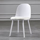 Upholstered Dining Chair Glam Style Plastic Side Chair for Dining Room White Velvet 1 Piece Clearhalo 'Dining Chairs' 'Dining Tables & Seating' 'dining_chair' 'furn' 'furn_dining_chair' 'Furniture' 'furniture_dining_chair' 'Kitchen & Dining Furniture' 5082176