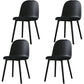 Upholstered Dining Chair Glam Style Plastic Side Chair for Dining Room Black Faux Leather 4 Piece Set Clearhalo 'Dining Chairs' 'Dining Tables & Seating' 'dining_chair' 'furn' 'furn_dining_chair' 'Furniture' 'furniture_dining_chair' 'Kitchen & Dining Furniture' 5082184