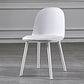 Upholstered Dining Chair Glam Style Plastic Side Chair for Dining Room White Fabric 1 Piece Clearhalo 'Dining Chairs' 'Dining Tables & Seating' 'dining_chair' 'furn' 'furn_dining_chair' 'Furniture' 'furniture_dining_chair' 'Kitchen & Dining Furniture' 5082185