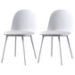 Upholstered Dining Chair Glam Style Plastic Side Chair for Dining Room White Fabric 2 Piece Set Clearhalo 'Dining Chairs' 'Dining Tables & Seating' 'dining_chair' 'furn' 'furn_dining_chair' 'Furniture' 'furniture_dining_chair' 'Kitchen & Dining Furniture' 5082186