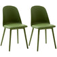 PU Leather Side Chair Contemporary Style Dining Chair for Indoor Olive Green 2 Piece Set Clearhalo 'Dining Chairs' 'Dining Tables & Seating' 'dining_chair' 'furn' 'furn_dining_chair' 'Furniture' 'furniture_dining_chair' 'Kitchen & Dining Furniture' 5082204