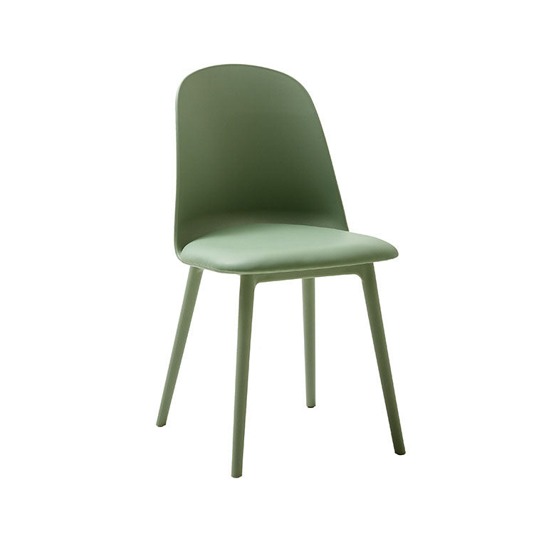 PU Leather Side Chair Contemporary Style Dining Chair for Indoor Green 1 Piece Clearhalo 'Dining Chairs' 'Dining Tables & Seating' 'dining_chair' 'furn' 'furn_dining_chair' 'Furniture' 'furniture_dining_chair' 'Kitchen & Dining Furniture' 5082208
