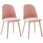 PU Leather Side Chair Contemporary Style Dining Chair for Indoor Pink 2 Piece Set Clearhalo 'Dining Chairs' 'Dining Tables & Seating' 'dining_chair' 'furn' 'furn_dining_chair' 'Furniture' 'furniture_dining_chair' 'Kitchen & Dining Furniture' 5082221