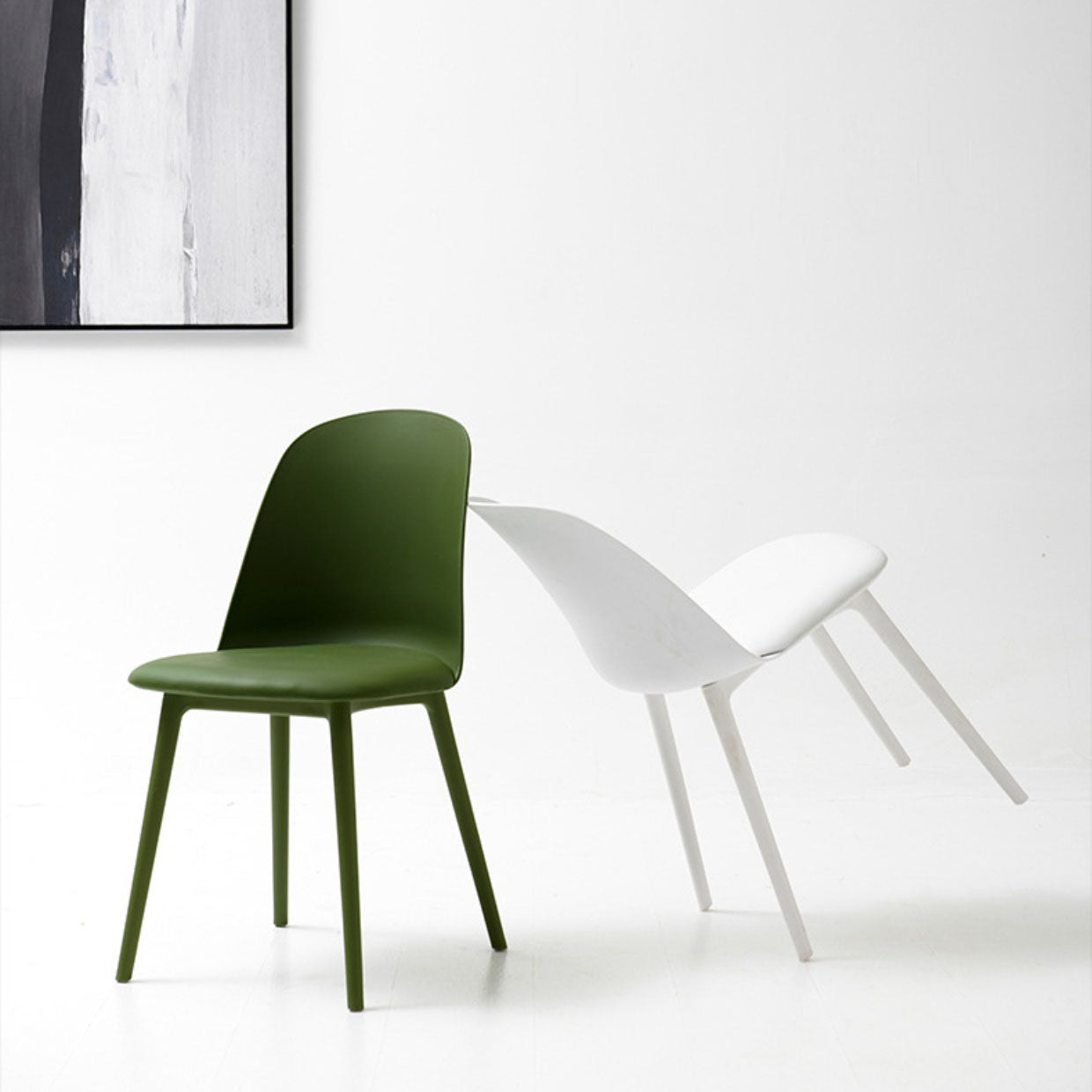 PU Leather Side Chair Contemporary Style Dining Chair for Indoor Clearhalo 'Dining Chairs' 'Dining Tables & Seating' 'dining_chair' 'furn' 'furn_dining_chair' 'Furniture' 'furniture_dining_chair' 'Kitchen & Dining Furniture' 5082224