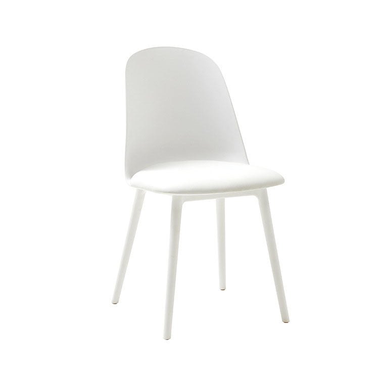 PU Leather Side Chair Contemporary Style Dining Chair for Indoor White 1 Piece Clearhalo 'Dining Chairs' 'Dining Tables & Seating' 'dining_chair' 'furn' 'furn_dining_chair' 'Furniture' 'furniture_dining_chair' 'Kitchen & Dining Furniture' 5082225