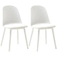 PU Leather Side Chair Contemporary Style Dining Chair for Indoor White 2 Piece Set Clearhalo 'Dining Chairs' 'Dining Tables & Seating' 'dining_chair' 'furn' 'furn_dining_chair' 'Furniture' 'furniture_dining_chair' 'Kitchen & Dining Furniture' 5082226