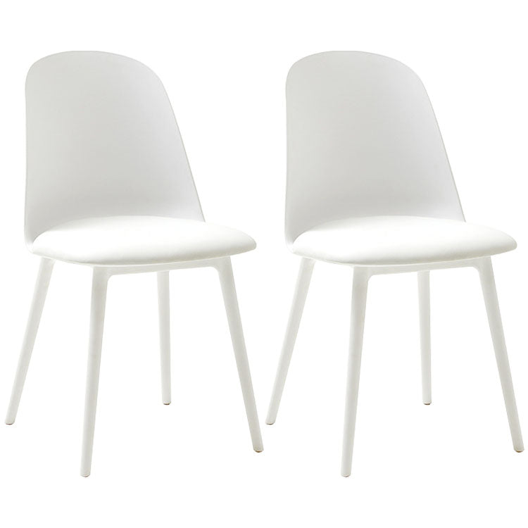 PU Leather Side Chair Contemporary Style Dining Chair for Indoor White 2 Piece Set Clearhalo 'Dining Chairs' 'Dining Tables & Seating' 'dining_chair' 'furn' 'furn_dining_chair' 'Furniture' 'furniture_dining_chair' 'Kitchen & Dining Furniture' 5082226