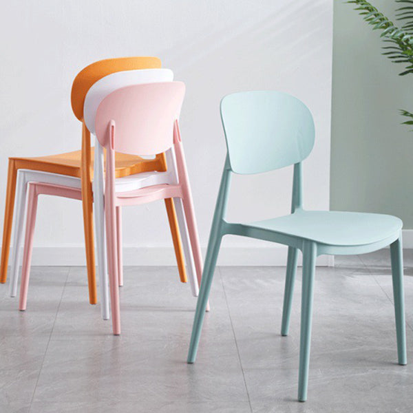 Plastic Contemporary Side Chair Open Back Kitchen Dining Room Chair Clearhalo 'Dining Chairs' 'Dining Tables & Seating' 'dining_chair' 'furn' 'furn_dining_chair' 'Furniture' 'furniture_dining_chair' 'Kitchen & Dining Furniture' 5082232