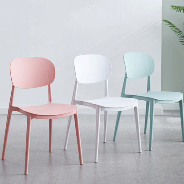 Plastic Contemporary Side Chair Open Back Kitchen Dining Room Chair Clearhalo 'Dining Chairs' 'Dining Tables & Seating' 'dining_chair' 'furn' 'furn_dining_chair' 'Furniture' 'furniture_dining_chair' 'Kitchen & Dining Furniture' 5082233