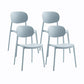 Plastic Contemporary Side Chair Open Back Kitchen Dining Room Chair Light Gray 4 Piece Set Clearhalo 'Dining Chairs' 'Dining Tables & Seating' 'dining_chair' 'furn' 'furn_dining_chair' 'Furniture' 'furniture_dining_chair' 'Kitchen & Dining Furniture' 5082234