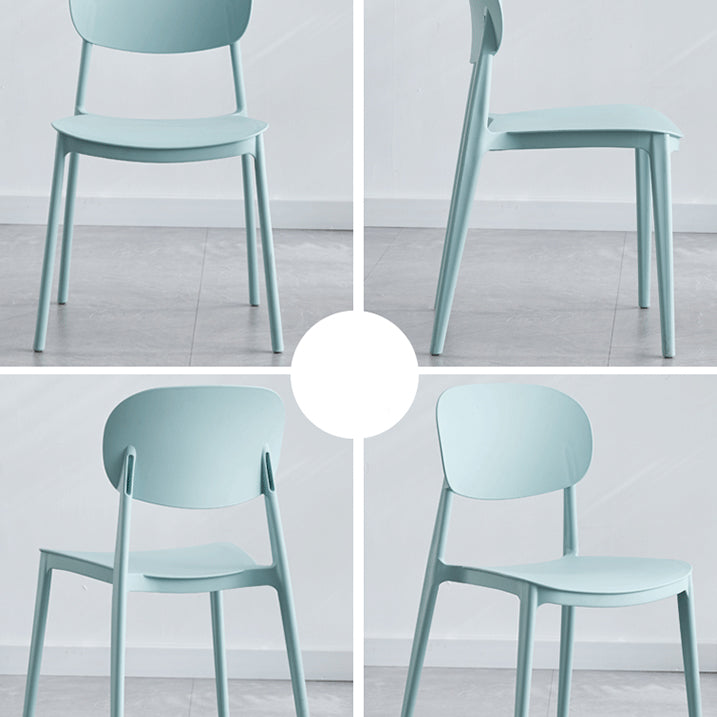 Plastic Contemporary Side Chair Open Back Kitchen Dining Room Chair Clearhalo 'Dining Chairs' 'Dining Tables & Seating' 'dining_chair' 'furn' 'furn_dining_chair' 'Furniture' 'furniture_dining_chair' 'Kitchen & Dining Furniture' 5082240