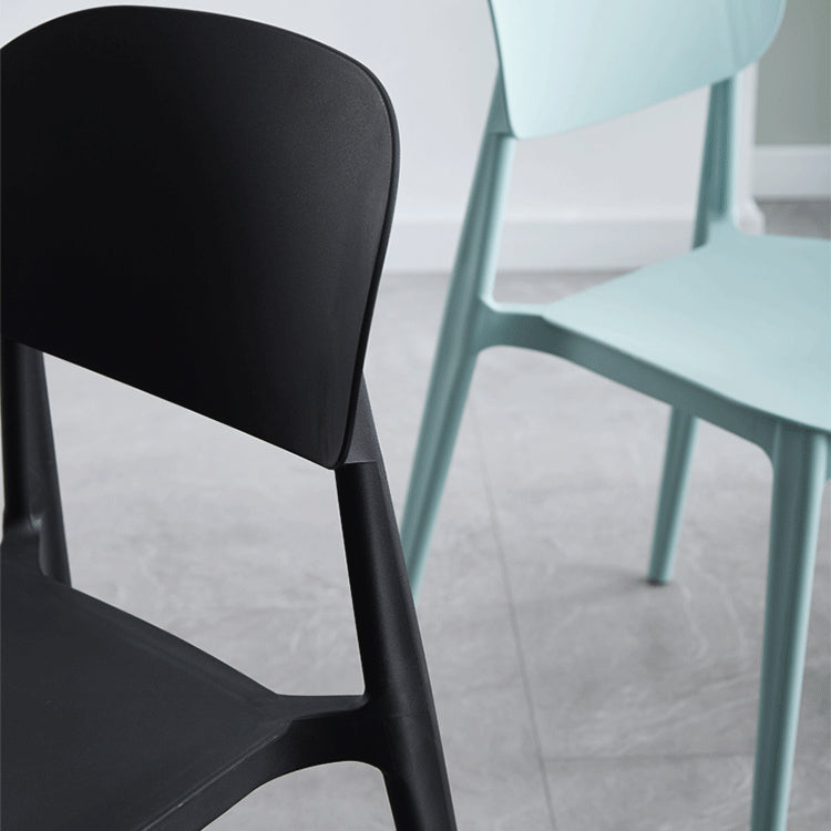Plastic Contemporary Side Chair Open Back Kitchen Dining Room Chair Clearhalo 'Dining Chairs' 'Dining Tables & Seating' 'dining_chair' 'furn' 'furn_dining_chair' 'Furniture' 'furniture_dining_chair' 'Kitchen & Dining Furniture' 5082246
