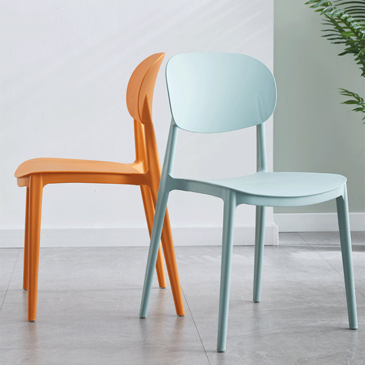 Plastic Contemporary Side Chair Open Back Kitchen Dining Room Chair Clearhalo 'Dining Chairs' 'Dining Tables & Seating' 'dining_chair' 'furn' 'furn_dining_chair' 'Furniture' 'furniture_dining_chair' 'Kitchen & Dining Furniture' 5082248