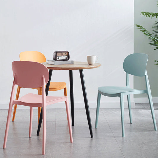 Plastic Contemporary Side Chair Open Back Kitchen Dining Room Chair Clearhalo 'Dining Chairs' 'Dining Tables & Seating' 'dining_chair' 'furn' 'furn_dining_chair' 'Furniture' 'furniture_dining_chair' 'Kitchen & Dining Furniture' 5082250